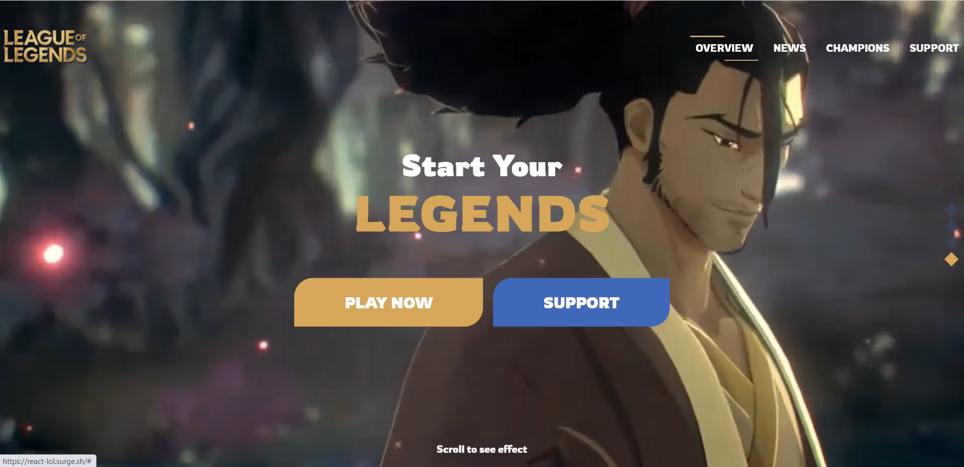 Web league-legend-LoL — Dự án bởi Nguyễn Tiến Tài