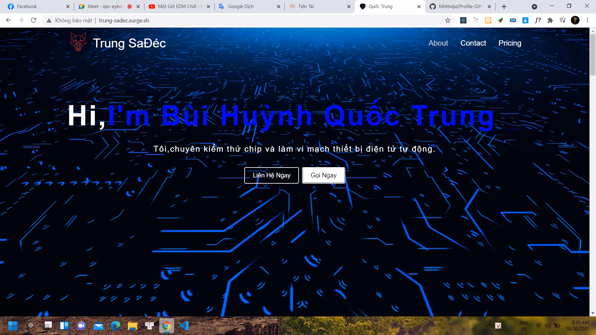 Web profile gift friend Trung — Dự án bởi Nguyễn Tiến Tài